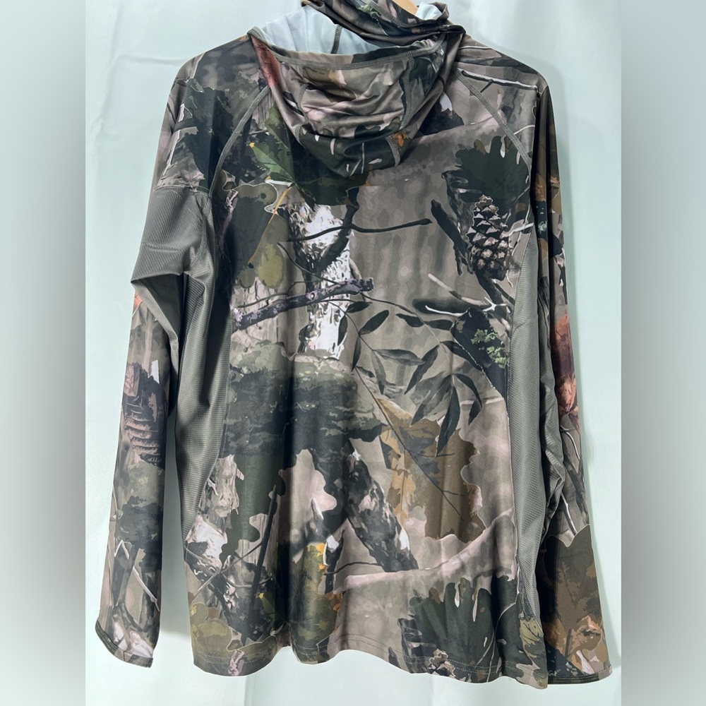 Bassdash Men's UPF 50+ Long Sleeve Hunting Hoodie With Mask FS06M, Size: S - NWT - Picture 9 of 13
